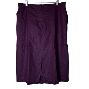 Universal‎ Standard Purple Linen Blend Pencil  Wooster Skirt Career Size S/14